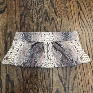 Lauren Merkin Snakeskin Clutch